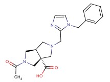 (3aR*,6aR*)-2-acetyl-5-[(1-benzyl-1H-imidazol-2-yl)methyl]hexahydropyrrolo[3,4-c]pyrrole-3a(1H)-carboxylic acid