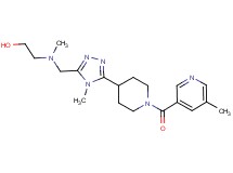 2-{methyl[(4-methyl-5-{1-[(5-methylpyridin-3-yl)carbonyl]piperidin-4-yl}-4H-1,2,4-triazol-3-yl)methyl]amino}ethanol
