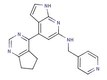 4-(6,7-dihydro-5H-cyclopenta[d]pyrimidin-4-yl)-N-(pyridin-4-ylmethyl)-1H-pyrrolo[2,3-b]pyridin-6-amine