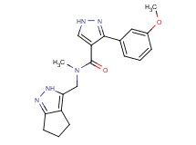 3-(3-methoxyphenyl)-N-methyl-N-(2,4,5,6-tetrahydrocyclopenta[c]pyrazol-3-ylmethyl)-1H-pyrazole-4-carboxamide