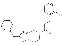 2-benzyl-5-[3-(2-chlorophenyl)propanoyl]-4,5,6,7-tetrahydropyrazolo[1,5-a]pyrazine