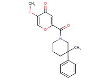 5-methoxy-2-[(3-methyl-3-phenylpiperidin-1-yl)carbonyl]-4H-pyran-4-one