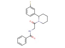N-{2-[2-(3-fluorophenyl)-1-piperidinyl]-2-oxoethyl}benzamide