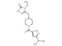 4-ethyl-5-({1-[(3-isopropyl-1H-pyrazol-5-yl)carbonyl]-4-piperidinyl}methyl)-2,4-dihydro-3H-1,2,4-triazol-3-one