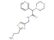 2-(4-morpholinyl)-N-[(2-propyl-1,3-thiazol-4-yl)methyl]-2-(3-pyridinyl)acetamide