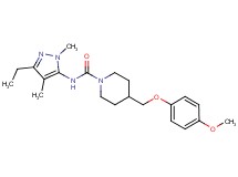 N-(3-ethyl-1,4-dimethyl-1H-pyrazol-5-yl)-4-[(4-methoxyphenoxy)methyl]piperidine-1-carboxamide
