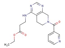 ethyl N-[7-(pyridin-3-ylcarbonyl)-5,6,7,8-tetrahydropyrido[3,4-d]pyrimidin-4-yl]-beta-alaninate