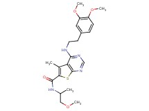 4-{[2-(3,4-dimethoxyphenyl)ethyl]amino}-N-(2-methoxy-1-methylethyl)-5-methylthieno[2,3-d]pyrimidine-6-carboxamide