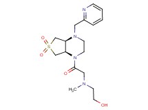2-[{2-[(4aS*,7aR*)-6,6-dioxido-4-(2-pyridinylmethyl)hexahydrothieno[3,4-b]pyrazin-1(2H)-yl]-2-oxoethyl}(methyl)amino]ethanol