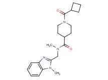 1-(cyclobutylcarbonyl)-N-methyl-N-[(1-methyl-1H-benzimidazol-2-yl)methyl]-4-piperidinecarboxamide