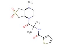 N-{1,1-dimethyl-2-[(4aS*,7aR*)-4-methyl-6,6-dioxidohexahydrothieno[3,4-b]pyrazin-1(2H)-yl]-2-oxoethyl}-2-thiophenecarboxamide