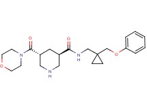(3R*,5R*)-5-(morpholin-4-ylcarbonyl)-N-{[1-(phenoxymethyl)cyclopropyl]methyl}piperidine-3-carboxamide
