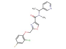 2-[(2-chloro-4-fluorophenoxy)methyl]-N-methyl-N-(1-pyridin-3-ylethyl)-1,3-oxazole-4-carboxamide
