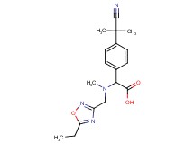 [4-(1-cyano-1-methylethyl)phenyl][[(5-ethyl-1,2,4-oxadiazol-3-yl)methyl](methyl)amino]acetic acid