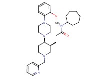 N-cycloheptyl-3-[(3S*,4R*)-4-[4-(2-methoxyphenyl)-1-piperazinyl]-1-(2-pyridinylmethyl)-3-piperidinyl]propanamide