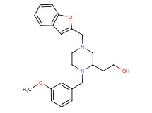 2-[4-(1-benzofuran-2-ylmethyl)-1-(3-methoxybenzyl)-2-piperazinyl]ethanol