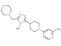 4-({4-methyl-5-[1-(2-methylpyridin-4-yl)piperidin-4-yl]-4H-1,2,4-triazol-3-yl}methyl)morpholine