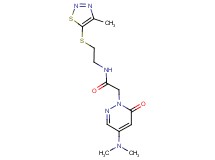 2-[4-(dimethylamino)-6-oxo-1(6H)-pyridazinyl]-N-{2-[(4-methyl-1,2,3-thiadiazol-5-yl)thio]ethyl}acetamide