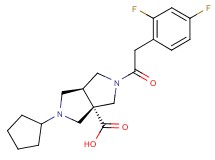 (3aS*,6aS*)-2-cyclopentyl-5-[(2,4-difluorophenyl)acetyl]hexahydropyrrolo[3,4-c]pyrrole-3a(1H)-carboxylic acid