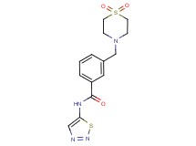 3-[(1,1-dioxidothiomorpholin-4-yl)methyl]-N-1,2,3-thiadiazol-5-ylbenzamide