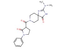 2-(dimethylamino)-8-[(2-oxo-1-phenylpyrrolidin-3-yl)carbonyl]-1,3,8-triazaspiro[4.5]dec-1-en-4-one