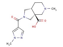 (3aS*,7aR*)-5-methyl-2-[(1-methyl-1H-pyrazol-4-yl)carbonyl]octahydro-3aH-pyrrolo[3,4-c]pyridine-3a-carboxylic acid
