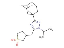 3-(1-adamantyl)-5-[(1,1-dioxidotetrahydro-3-thienyl)methyl]-1-isopropyl-1H-1,2,4-triazole