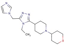 4-[4-ethyl-5-(1H-imidazol-1-ylmethyl)-4H-1,2,4-triazol-3-yl]-1-(tetrahydro-2H-pyran-4-yl)piperidine