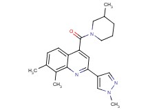 7,8-dimethyl-4-[(3-methylpiperidin-1-yl)carbonyl]-2-(1-methyl-1H-pyrazol-4-yl)quinoline