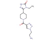 5-(1-{[1-(2-aminoethyl)-1H-1,2,3-triazol-4-yl]carbonyl}-4-piperidinyl)-4-ethyl-2,4-dihydro-3H-1,2,4-triazol-3-one hydrochloride