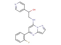 2-{[5-(2-fluorophenyl)pyrazolo[1,5-a]pyrimidin-7-yl]amino}-1-(4-pyridinyl)ethanol