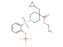 ethyl 4-(cyclopropylmethyl)-1-{[2-(trifluoromethoxy)phenyl]sulfonyl}-4-piperidinecarboxylate