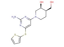 (3S*,4R*)-1-[2-amino-6-(2-thienylthio)-4-pyrimidinyl]-4-(hydroxymethyl)-3-piperidinol