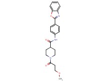 N-[4-(1,3-benzoxazol-2-yl)phenyl]-1-(3-methoxypropanoyl)-4-piperidinecarboxamide