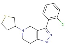 3-(2-chlorophenyl)-5-(tetrahydro-3-thienyl)-4,5,6,7-tetrahydro-1H-pyrazolo[4,3-c]pyridine trifluoroacetate