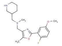 1-[2-(2-fluoro-5-methoxyphenyl)-5-methyl-1,3-oxazol-4-yl]-N-methyl-N-(piperidin-3-ylmethyl)methanamine