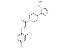 1-[(4-chloro-2-methylphenoxy)acetyl]-4-(1-ethyl-1H-imidazol-2-yl)piperidine