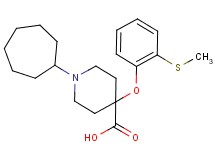 1-cycloheptyl-4-[2-(methylthio)phenoxy]piperidine-4-carboxylic acid