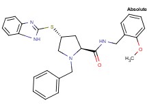 (4R)-4-(1H-benzimidazol-2-ylthio)-1-benzyl-N-(2-methoxybenzyl)-L-prolinamide