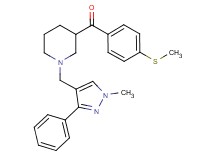 {1-[(1-methyl-3-phenyl-1H-pyrazol-4-yl)methyl]-3-piperidinyl}[4-(methylthio)phenyl]methanone