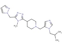 1-[(1-isobutyl-1H-imidazol-5-yl)methyl]-4-[4-methyl-5-(1H-pyrazol-1-ylmethyl)-4H-1,2,4-triazol-3-yl]piperidine