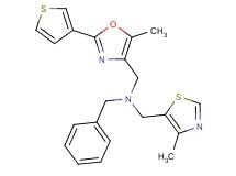 N-benzyl-1-(4-methyl-1,3-thiazol-5-yl)-N-{[5-methyl-2-(3-thienyl)-1,3-oxazol-4-yl]methyl}methanamine