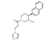 (3S*,4S*)-1-[3-(1H-imidazol-1-yl)propanoyl]-4-(2-naphthyl)piperidin-3-ol