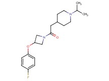 4-{2-[3-(4-fluorophenoxy)-1-azetidinyl]-2-oxoethyl}-1-isopropylpiperidine