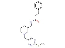 N-[(1-{[2-(methylthio)-5-pyrimidinyl]methyl}-3-piperidinyl)methyl]-3-phenylpropanamide
