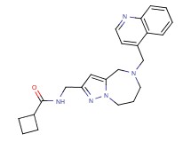 N-{[5-(quinolin-4-ylmethyl)-5,6,7,8-tetrahydro-4H-pyrazolo[1,5-a][1,4]diazepin-2-yl]methyl}cyclobutanecarboxamide