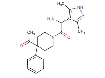 1-{1-[amino(3,5-dimethyl-1H-pyrazol-4-yl)acetyl]-4-phenylpiperidin-4-yl}ethanone