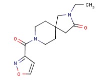 2-ethyl-8-(3-isoxazolylcarbonyl)-2,8-diazaspiro[4.5]decan-3-one
