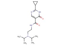 2-cyclopropyl-N-[2-(diisopropylamino)ethyl]-6-oxo-1,6-dihydropyrimidine-5-carboxamide