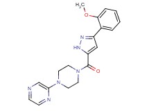 2-(4-{[3-(2-methoxyphenyl)-1H-pyrazol-5-yl]carbonyl}-1-piperazinyl)pyrazine trifluoroacetate